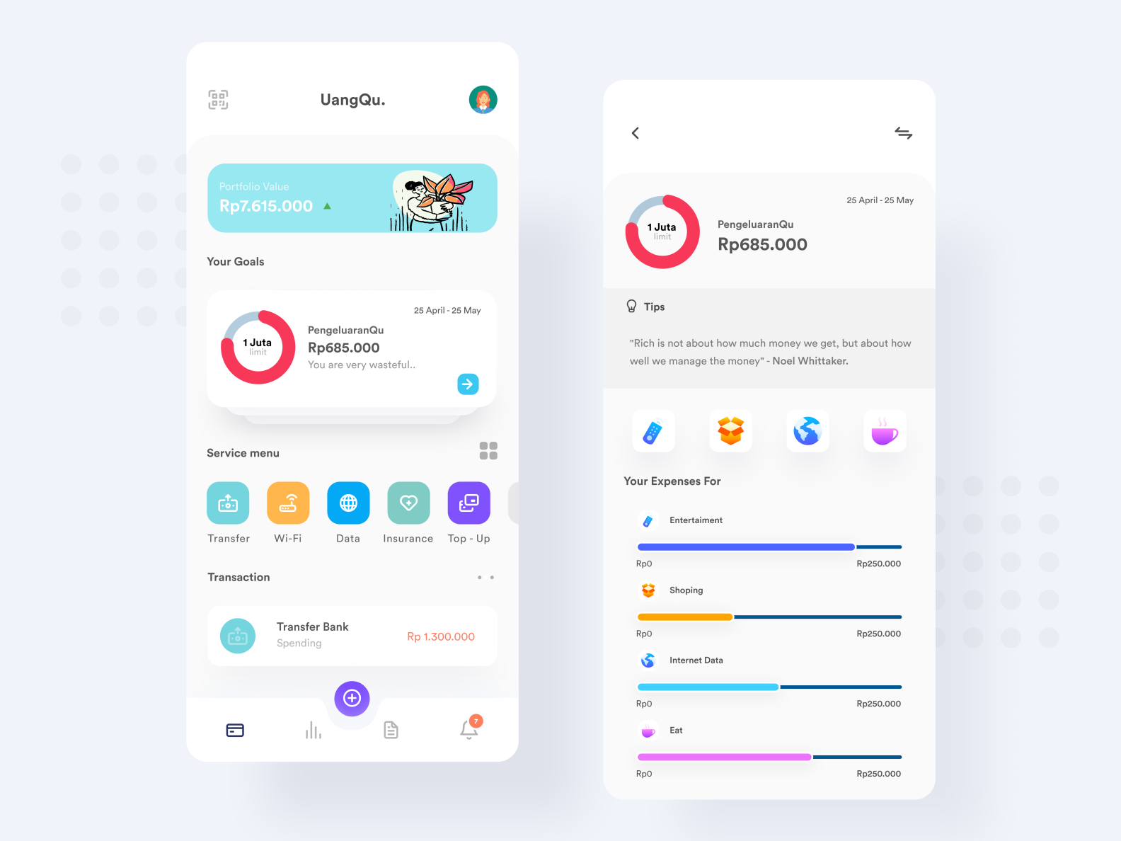 Money Management-App by Bagus Rahman on Dribbble