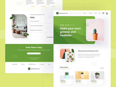 Plants Store - nanemtaneman.com #Exploration app b2c clean design exploration flower illustration interface interfaces ios landing landing page plants ui ux uxresearch web design web development web saas website design