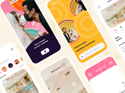 Wedding App #Exploration animation app branding clean design graphic design illustration interfaces ios logo ui ux uxresearch wedding