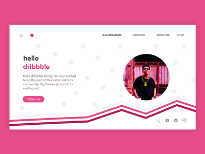 Hello Dribbble! debut branding ui ux 1st welcome