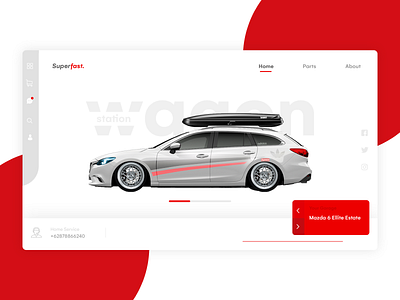 Superfast Site - Concept app brand design icon illustration interfaces landing page mazda ui ux