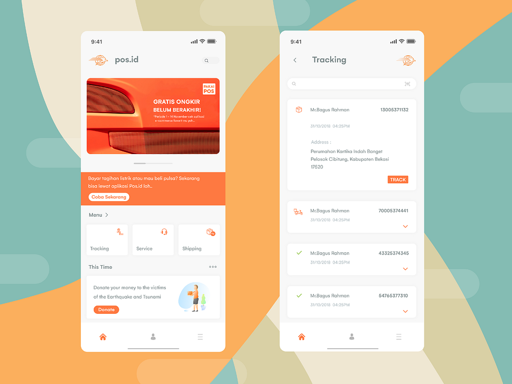 Shipping Mobile App (Exploration) by Bagus Rahman on Dribbble