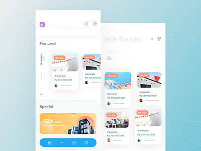 Renovasi.in App Exploration animation app brand card dashboard design desktop exploration icon illustration interface interfaces ios iphone mobile ui ux uxresearch vector web