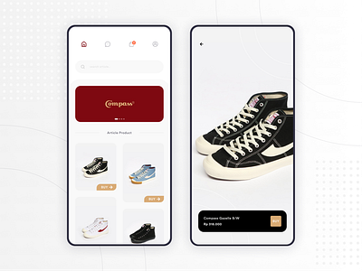 Sepatu Compass App app brand card design exploration icon interfaces ios iphone shoes app sneakers ui uidesign ux uxdesign uxresearch