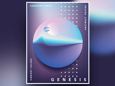 Genesis Poster Templates abstract colorful contemporary design genesis poster templates geometric gradient graphic design illustration minimalism planet poster art poster design space template ui universe vector vibrant color