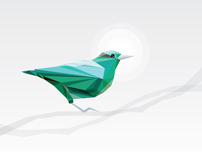 Abstract Geometric Bird abstract bird blue contemporary geometric green illustration low polygon minimalism nature triangular vector