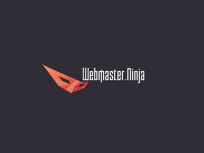 Webmaster.Ninja logo branding design domain logo mask minimalism ninja silent vector webmaster