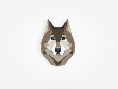 Low Polygon Wolf Head abstract animal beast geometric gray head illustration logo low polygon mascot vector wolf