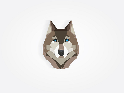 Low Polygon Wolf Head