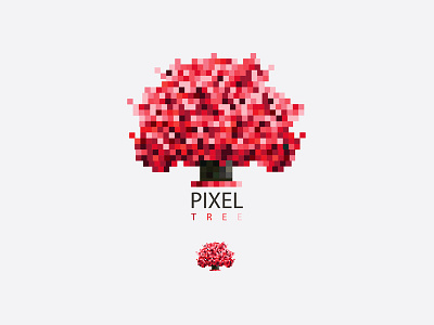 Red Pixel Tree