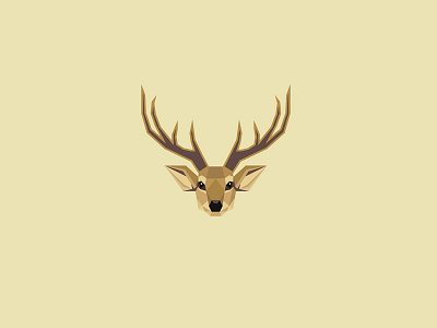 Geometric Deer Logo animal contemporary deer geometric head illustration logo low polygon symbol vector