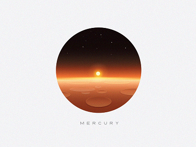 Planet Mercury craters mercury planet sci fi solar system space stars sun surface universe vector world