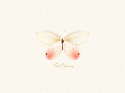 Pink Glasswing Butterfly