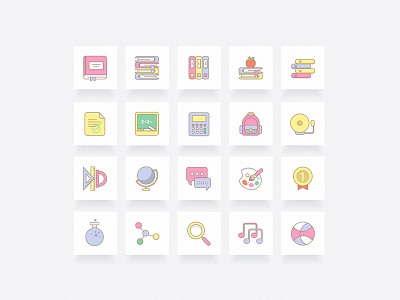 Back to school icons