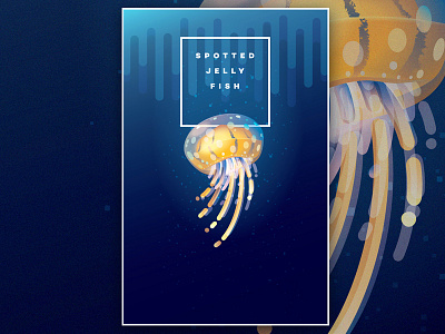 Spotted Jellyfish animal colors illustration jelly fish liquid style medusa ocean spotted jellyfish underwater vector