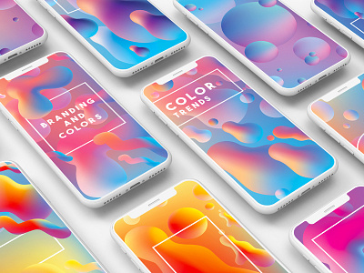 Vibrant Instagram Posts and Stories abstract app bold colors branding colorful design geometric gradient color gradient design illustration instagram liquid templates ui vectors