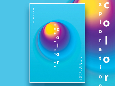 Color Exploration Poster Templates abstract branding colorful colors design gradient gradient color illustration minimalism poster art poster design poster template vector