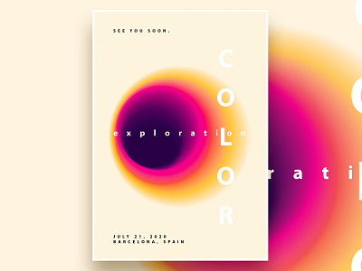 Color Exploration Poster Templates abstract blurred colorful colors design gradient illustration minimalism poster art poster template vector