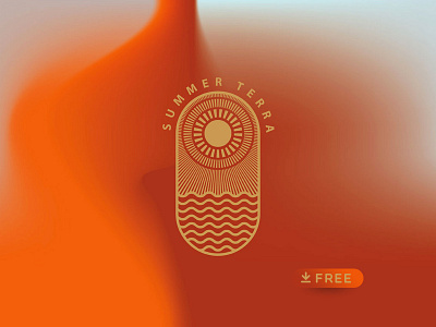 Summer Terra Branding Collection Freebie abstract branding coral orange design free freebie geometric gradient icon illustration line art living coral logo mark ocean logo summer sun logo symbol terracotta vector