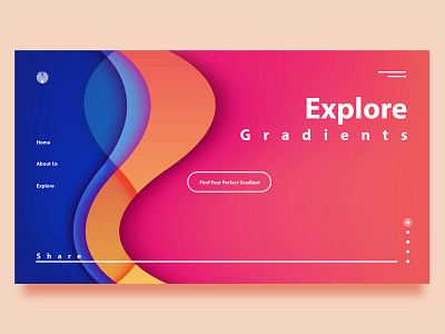 Landing Page Gradients- hero header abstract branding colorful colors design geometric gradients hero header hero image illustration landing page minimalism paper art papercut ui vector vibrant colors web design