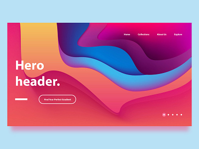 Landing Page Gradients abstract branding colorful colors concept design fluid design gradients header design hero banner hero image illustration landing page papercut ui vector vibrant web design website