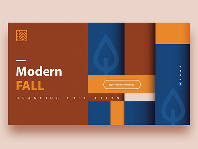 Modern Fall Branding abstract autumn branding colorful de stijl fall geometric header design illustration landing minimalism modern pattern ui vector web design