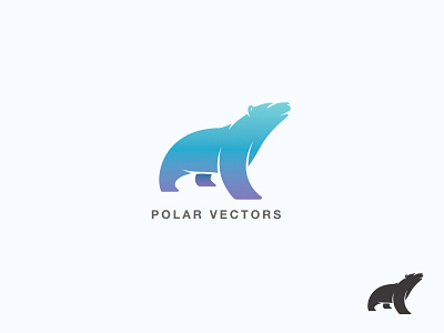 Polar Vectors Logo Mark animal branding gradient illustration logo logo mark minimalism polar bear polar vectors vector