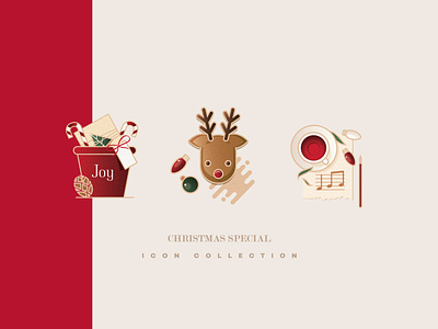 Christmas special icon collection christmas carol christmas gift christmas icons gingerbread deer graphic resources green icon set illustration red vector icons xmas