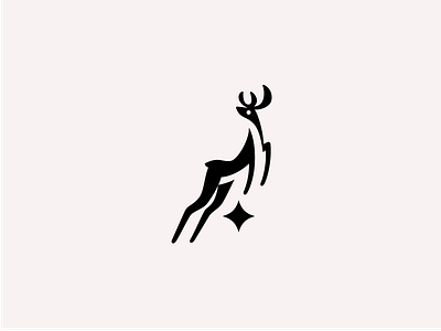 Deer logo Concept animal curves deer design horn logo star