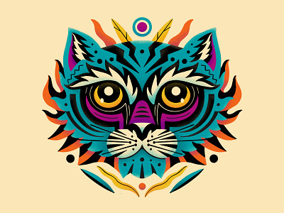 Tiger Face Illustration