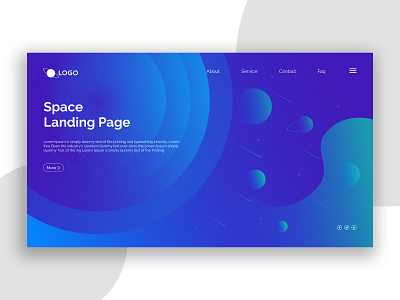 Spacia Landing Page adobe illustrator illustration minimal ui ui ux uidesign ux vector web website