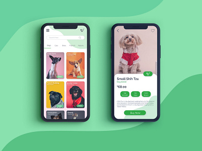 Pets App adobe illustrator adobe photoshop app branding design minimal ui ux uidesign web