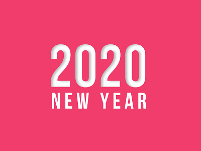 New Year 2020 adobe illustrator adobe photoshop design flat logo minimal typography ui ux vector web