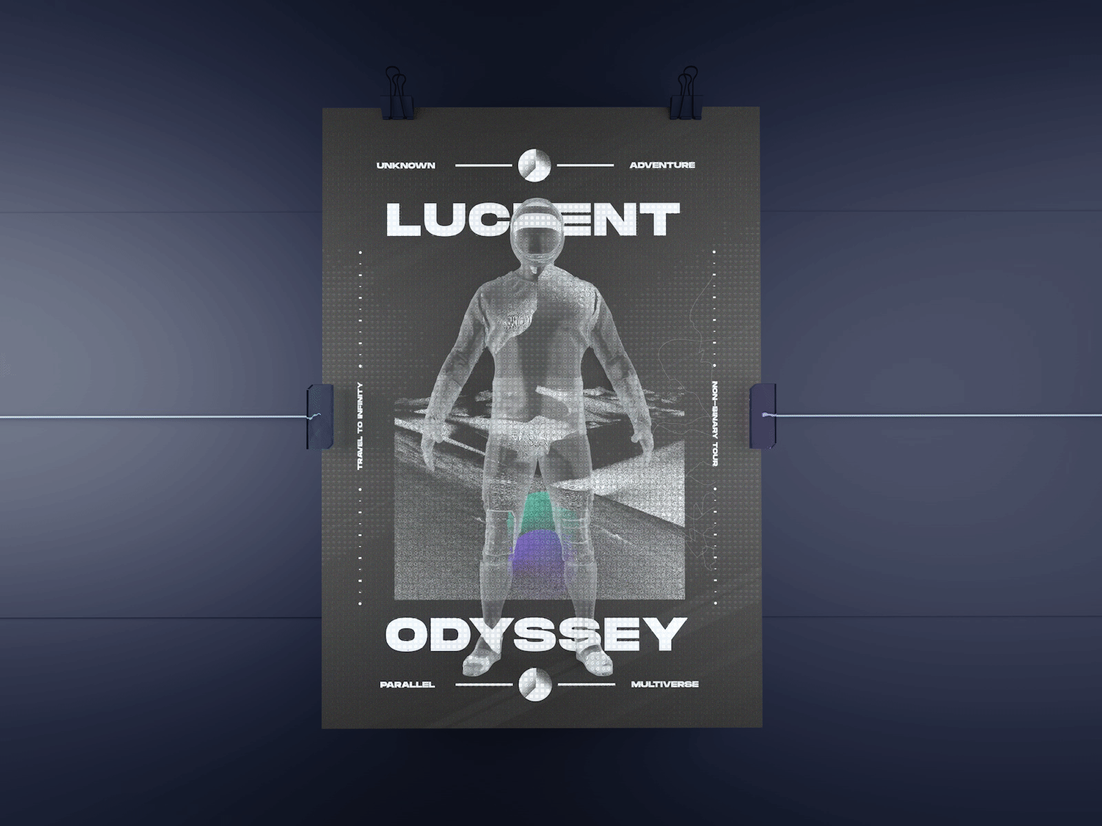 Lucent Odyssey 3d animated animatedgif artwork astronaut creativecloud-fantasy design dribbbleweeklywarmup futuristic gifs inspiration madebystudiojq portfolio scifi simplycooldesign space