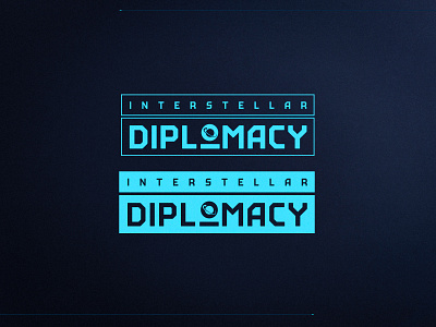 Interstellar Diplomacy Logo 2019 artwork dark theme futurism game design gamedesign logo scifi stamp star citzen