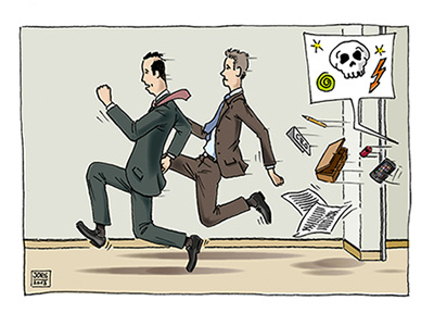 Escape from the CEO illustration ligne claire