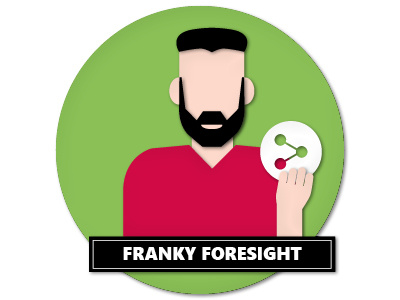 Personas Franky Foresight Papercut illustration papercut vector