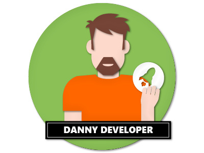 Personas Danny Developer Papercut illustration papercut vector