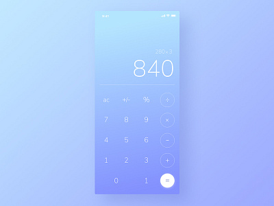 Calculator App Design 004 app daily challange dailyui dailyui 004 dailyuichallenge design ui ux