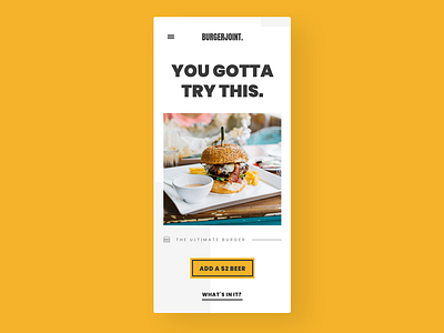 Restaurant homepage concept