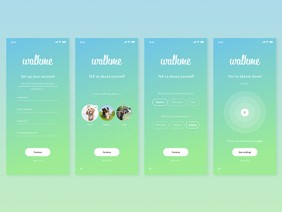 Onboarding UI 023 app daily 100 challenge daily challange dailyui dailyui023 dailyuichallenge design dog app pet app software ui ux