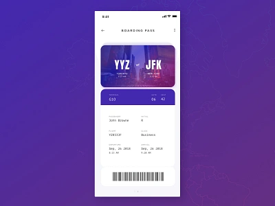 Boarding Pass UI 024 airport app boardingpass daily 100 challenge daily challange dailyui dailyui24 dailyuichallenge design icon software travel app typography ui ux