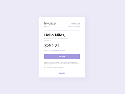 Phone Bill Invoice Concept 046 bill payment daily 100 challenge daily challange dailyui dailyui046 dailyuichallenge design email campaign email design email marketing email template invoices ui ux