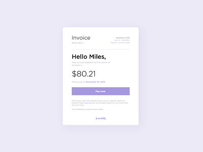 Phone Bill Invoice Concept