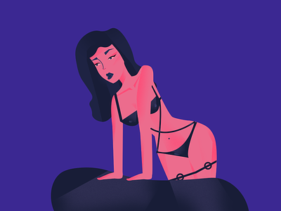 Rose bloody sexy blue bondage girly goth hot illustration illustrator lingerie long hair pink pink hair pinky purple purple gradient sex sexy sexy girl sexy woman