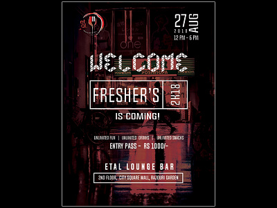 Freshers Poster fresher party poster