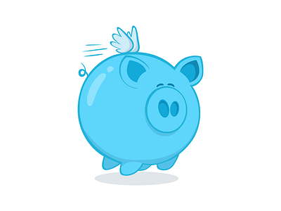 Piggy character design illustration piggy