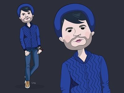 Fashion boy boy cartoon fashion illustration portrait vector