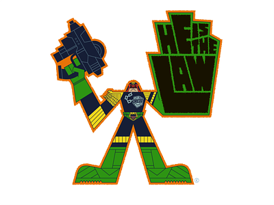 Judge Dredd – He is the law! art character design comics illustration illustrator judgedredd letters scifi typogaphy vector