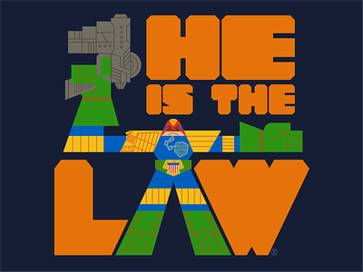 Judge Dredd – He is the law! art character design comics illustration illustrator judge dredd letters scifi typogaphy vector